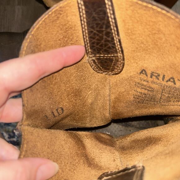 ARIAT RAMBLER BROWN LEATHER SQUARE TOE SOFT TOP WESTERN BOOTS MEN'S 11D - Picture 11 of 11